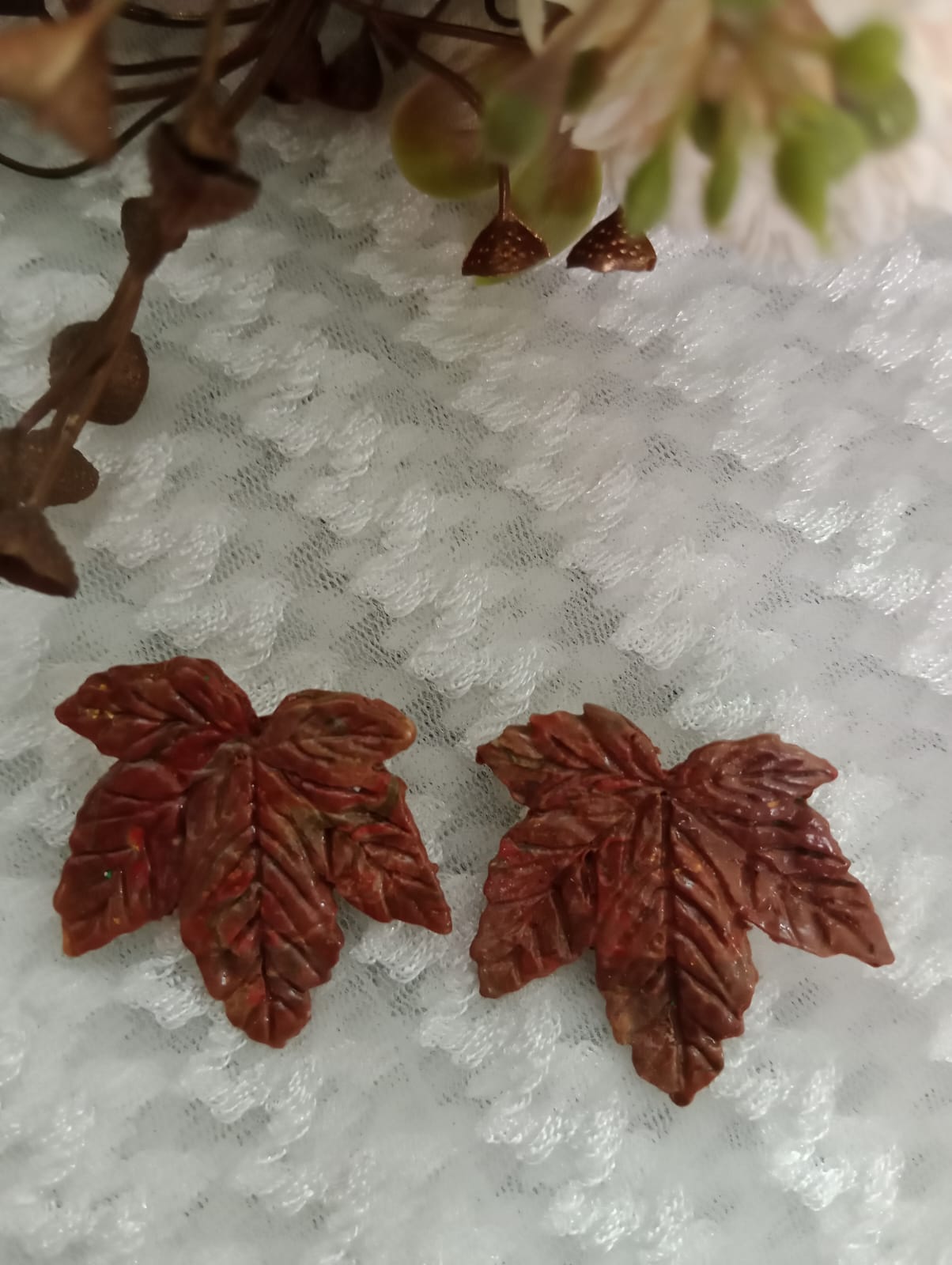 Handcrafted Autumn Leaf Earrings - Unique Fall Jewelry