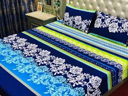 Printed King Size Bedsheet Set with Pillow cover