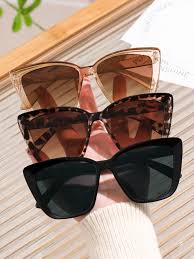 Fashion Metal Leopard Rimless Sunglasse